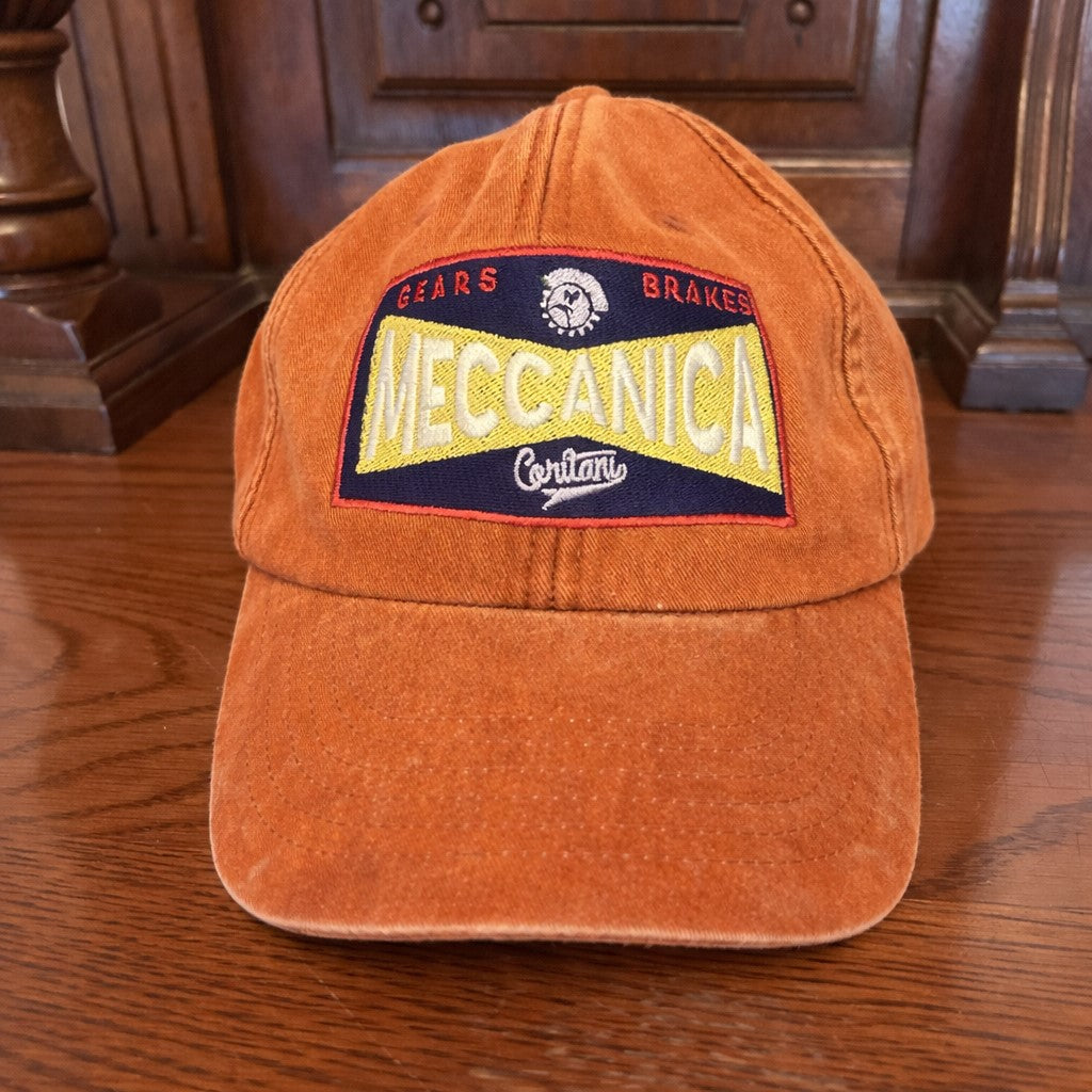 Meccanica Gears Brakes Antique Orange Cotton Baseball Cap