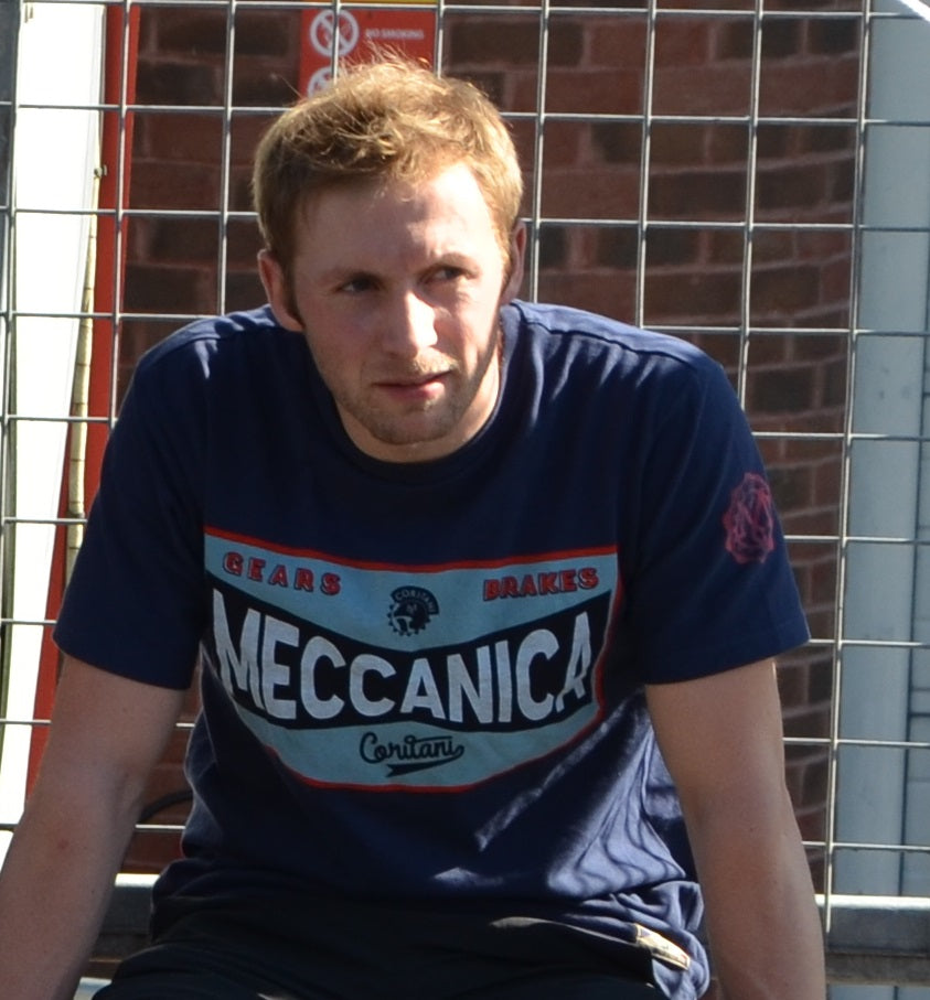 Meccanica Classic 'Toolbox' Screen-Print T-Shirt Navy