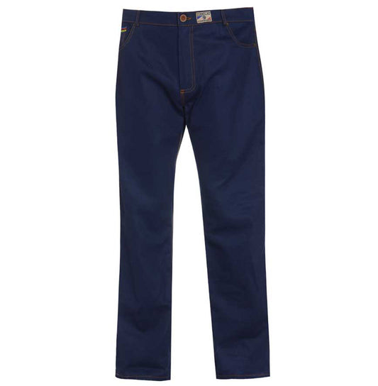 Cotton British made blue narrow leg chino jeans - triple stitched