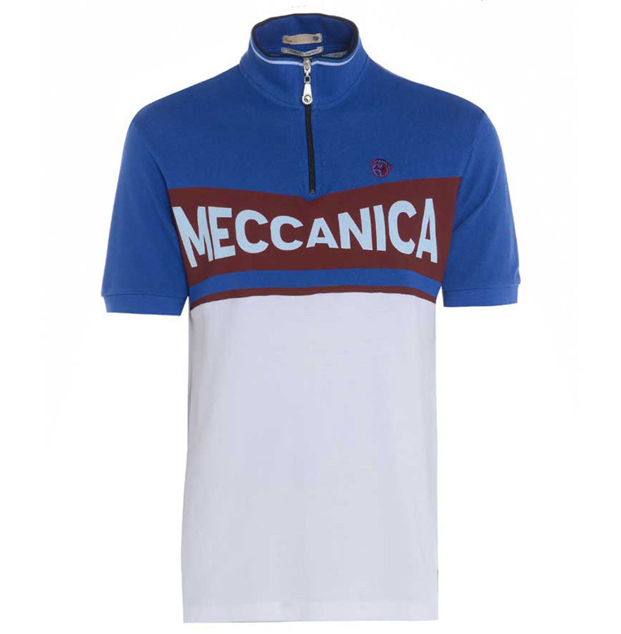 Meccanica-british-made-zip-neck-polo-shirt-royal-blue-white-1