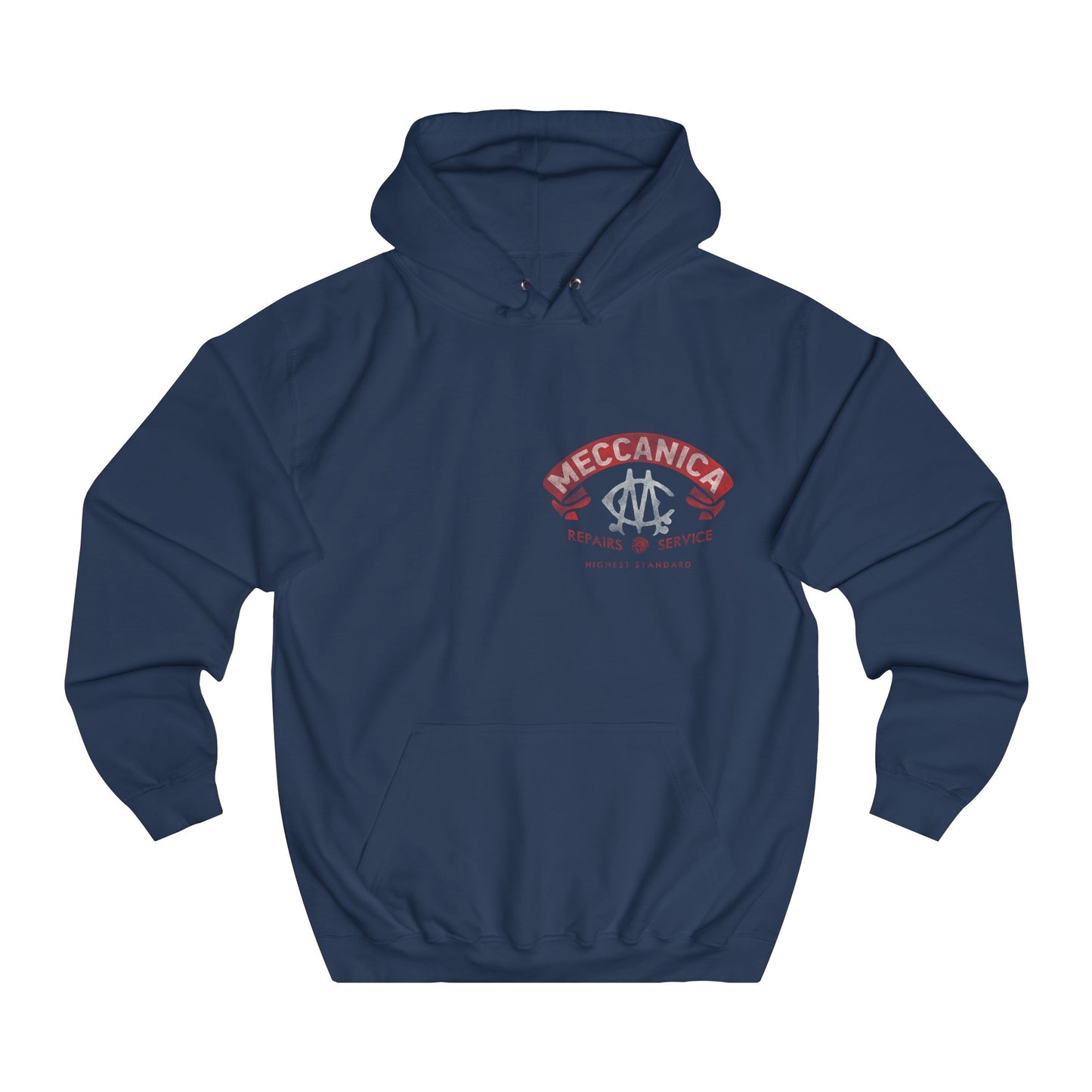 Meccanica Men's Hoodie 'Parts & Service' Navy