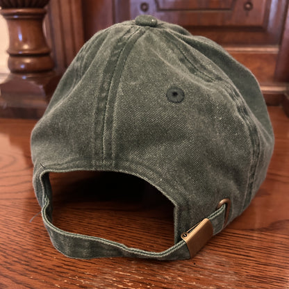 Meccanica Gears Brakes Antique Green Cotton Baseball Cap