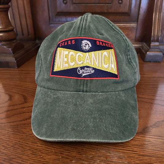 Meccanica Gears Brakes Antique Green Cotton Baseball Cap