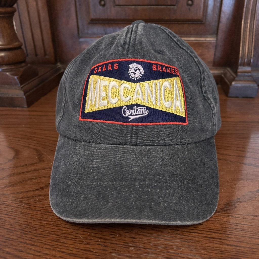 Meccanica Gears Brakes Antique Black Cotton Baseball Cap