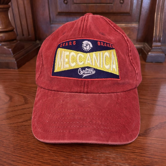 Meccanica Gears Brakes Antique Red Cotton Baseball Cap