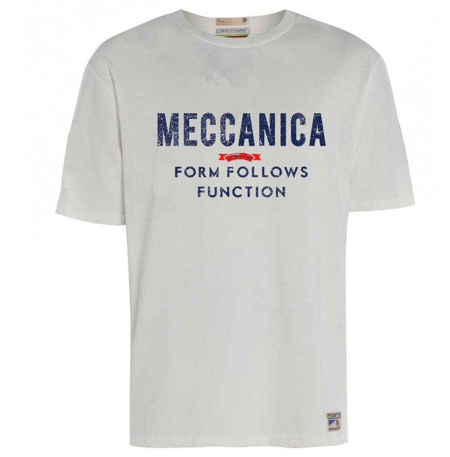 Meccanica Classic T-Shirt Form Over Function White