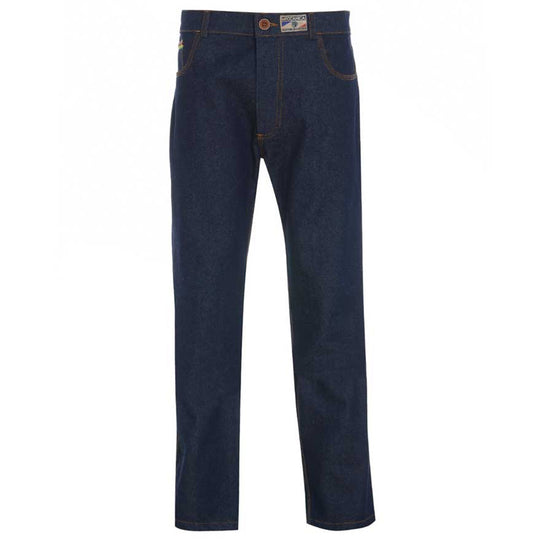 Meccanica raw denim blue straight leg British Made jeans