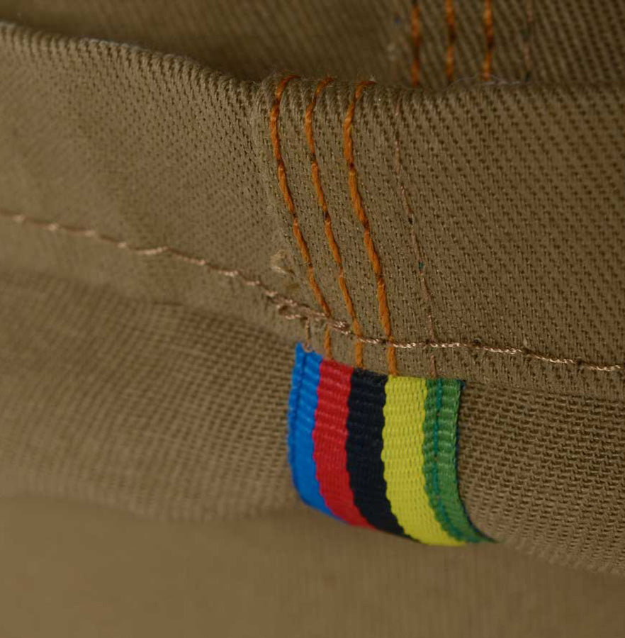 British made beige narrow leg cotton chino jeans - triple stitched