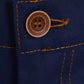 Button detail Cotton British made blue narrow leg chino jeans - triple stitched