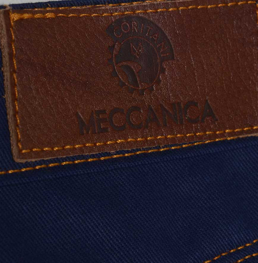 Bolenium detail Cotton British made blue narrow leg chino jeans - triple stitched