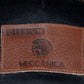 leather badge on black cotton cap