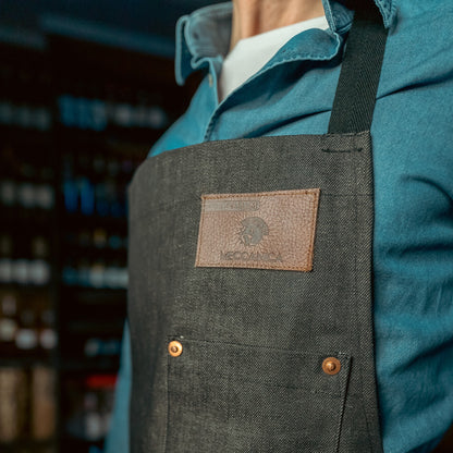 selvedge denim apron adjustable cotton neck strap