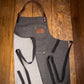 selvedge denim apron leather and cotton strap