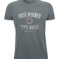 Meccanica Clothing T-Shirt Two Wheels Charcoal